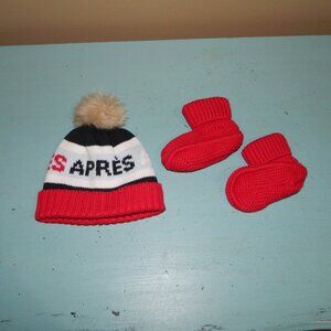 Mark & Graham Après Ski Pom Pom Hat & Bootie Set 0-6 mths (RR-18)
